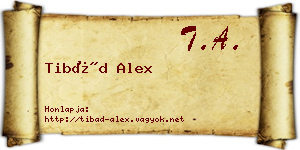 Tibád Alex névjegykártya
