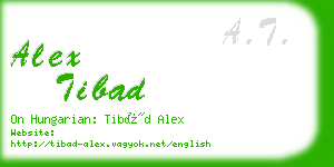 alex tibad business card